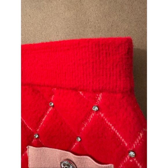 Maje Red Embellished Mini Skirt MSRP: $320 - Picture 7 of 9